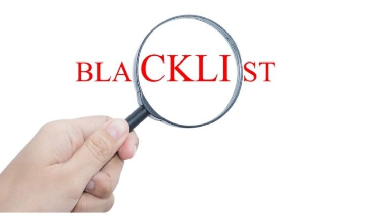 liste noire des sociétés et sites non autorisés