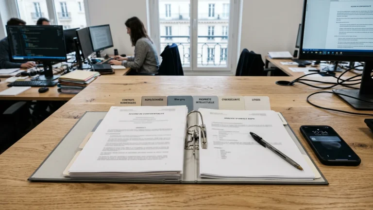 Classeur ouvert contenant des documents, illustration des preuves à conserver après une fuite de données