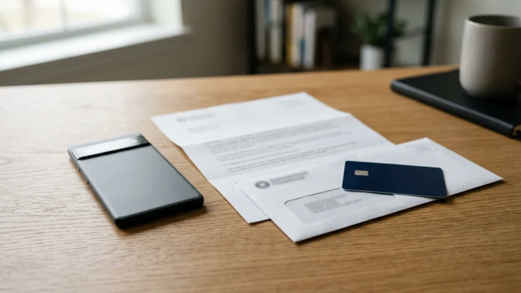 Lettre recommandée contestant une saisie administrative à tiers détenteur, posée près d'un relevé bancaire
