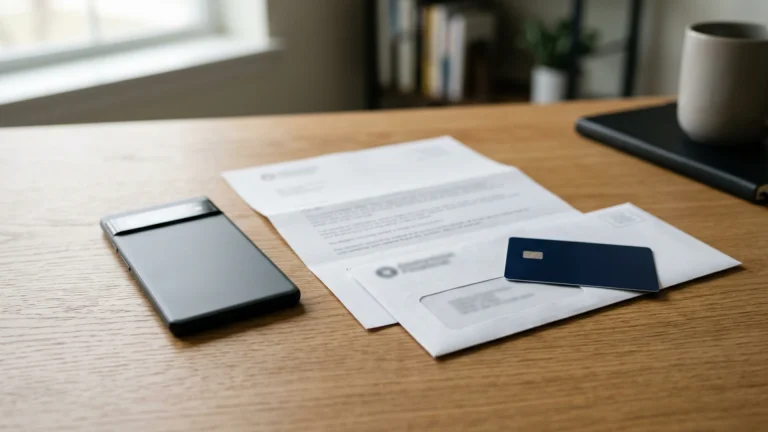 Lettre recommandée contestant une saisie administrative à tiers détenteur, posée près d'un relevé bancaire